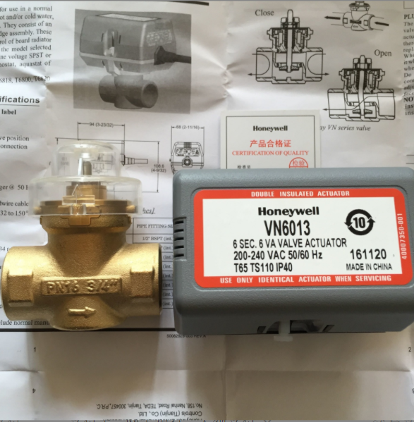 Honeywell電動二通閥 霍尼韋爾風機盤管電動二通閥 VN6013電動閥
